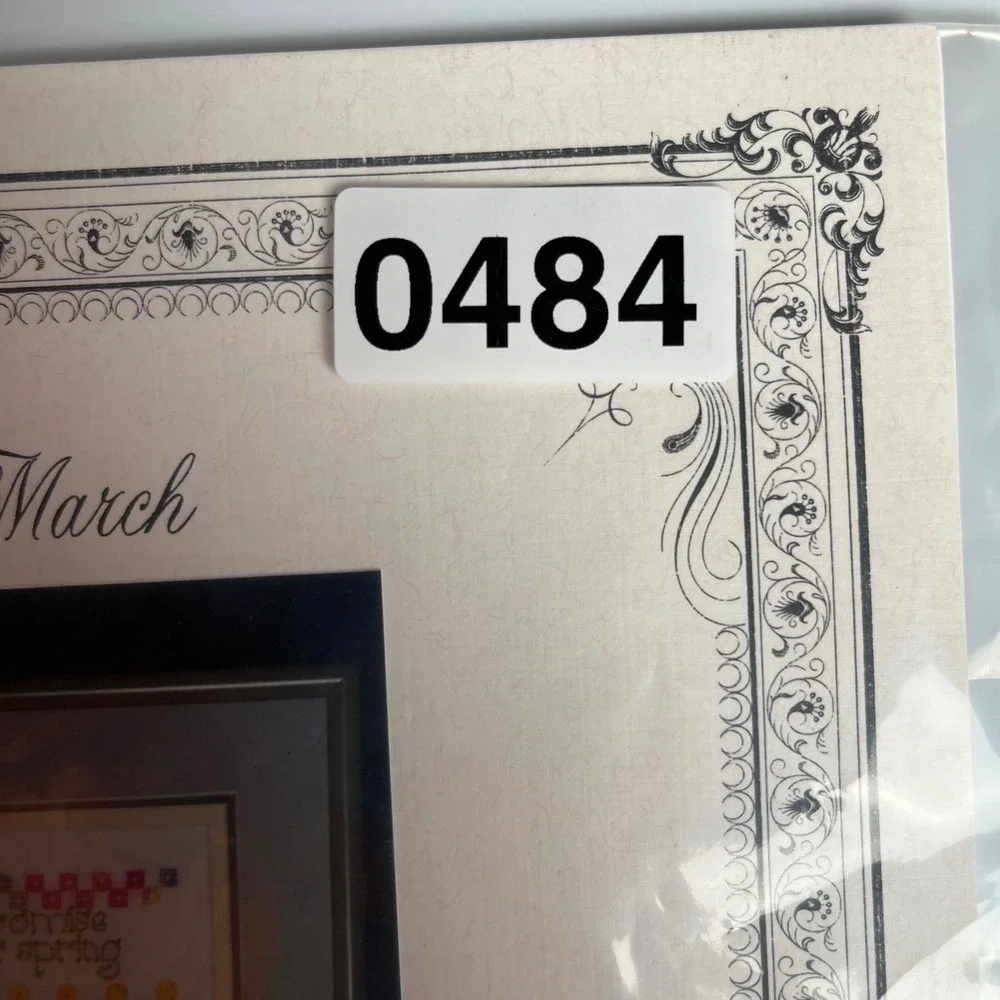 M is for March Cross Stitch Kit Elegant Designs‎ Needlepoint Spring